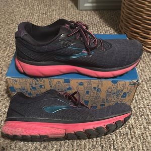 Brooks Womens Ghost 12 1203051B414 Blue Running Shoes Sneakers Size 11